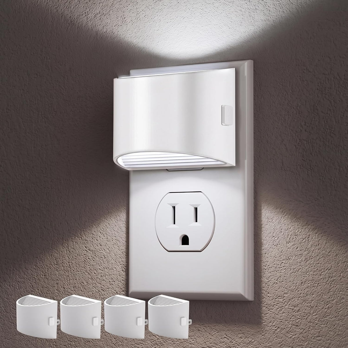 DORESshop Night Light, Night Lights Plug into Wall, Adjustable, 3000K | 3 Level Brightness Adjustable Night Light, Dusk to Dawn Sensor, Nightlights for Adults, Bedroom, Bathroom, Hallway, 2 packs