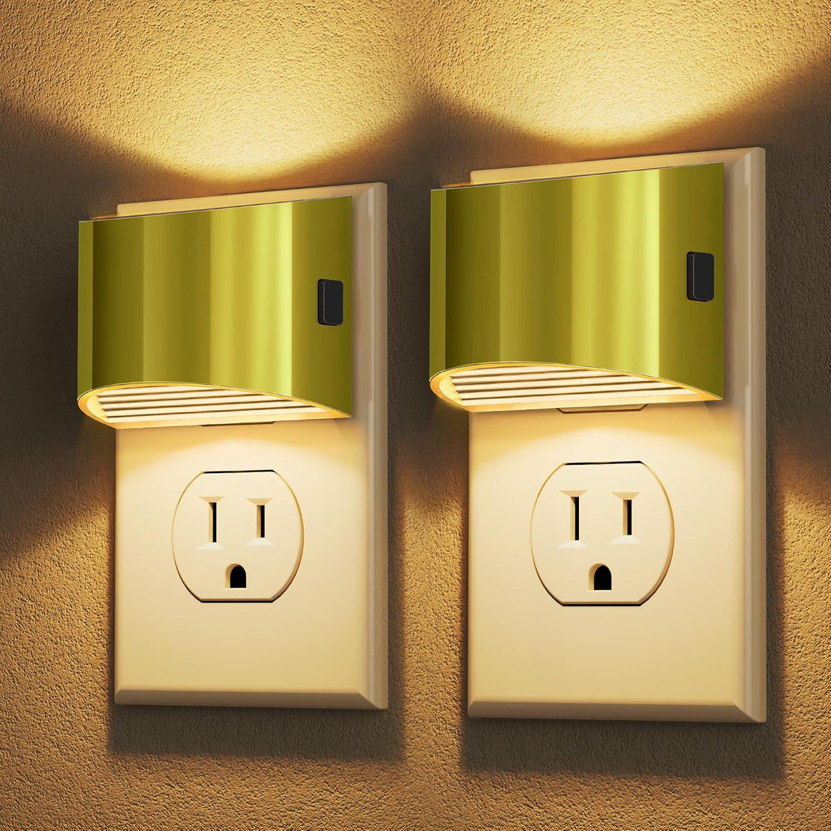 DORESshop Night Light, Night Lights Plug into Wall, Adjustable, 3000K | 3 Level Brightness Adjustable Night Light, Dusk to Dawn Sensor, Nightlights for Adults, Bedroom, Bathroom, Hallway, 2 packs