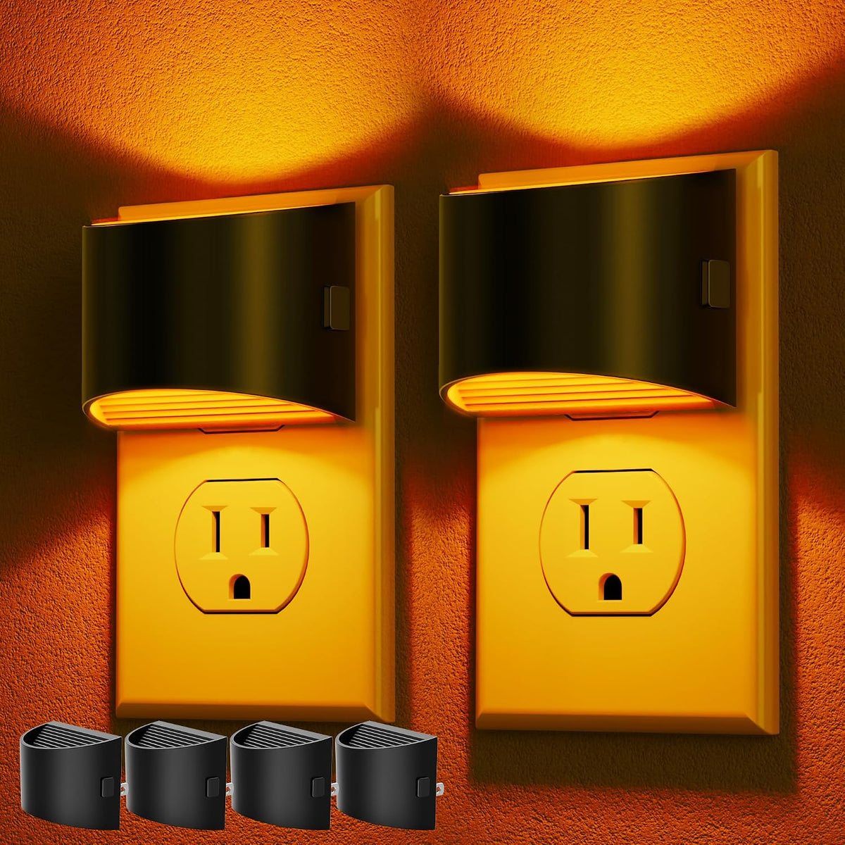 DORESshop Night Light, Night Lights Plug into Wall, Adjustable, 3000K | 3 Level Brightness Adjustable Night Light, Dusk to Dawn Sensor, Nightlights for Adults, Bedroom, Bathroom, Hallway, 2 packs