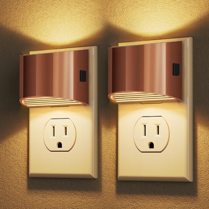 DORESshop Night Light, Night Lights Plug into Wall, Adjustable, 3000K | 3 Level Brightness Adjustable Night Light, Dusk to Dawn Sensor, Nightlights for Adults, Bedroom, Bathroom, Hallway, 2 packs