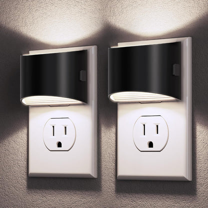 DORESshop Night Light, Night Lights Plug into Wall, Adjustable, 3000K | 3 Level Brightness Adjustable Night Light, Dusk to Dawn Sensor, Nightlights for Adults, Bedroom, Bathroom, Hallway, 2 packs