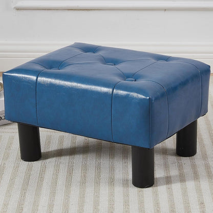 FIMIVIBI Small Foot Stool Ottoman, Sherpa Footstool Ottoman Foot Rest for Couch, Rectangle Footstools and Ottomans Small for Living Room, Entryway and Bedroom (White)