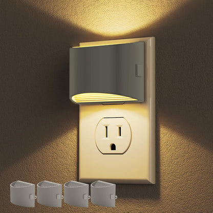 DORESshop Night Light, Night Lights Plug into Wall, Adjustable, 3000K | 3 Level Brightness Adjustable Night Light, Dusk to Dawn Sensor, Nightlights for Adults, Bedroom, Bathroom, Hallway, 2 packs