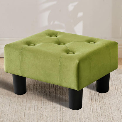 FIMIVIBI Small Foot Stool Ottoman, Sherpa Footstool Ottoman Foot Rest for Couch, Rectangle Footstools and Ottomans Small for Living Room, Entryway and Bedroom (White)