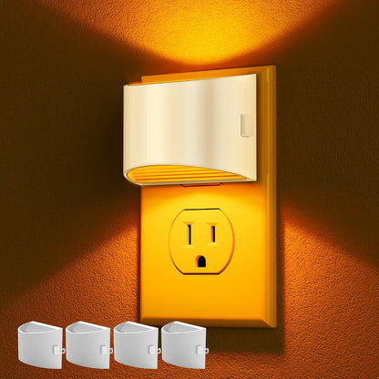 DORESshop Night Light, Night Lights Plug into Wall, Adjustable, 3000K | 3 Level Brightness Adjustable Night Light, Dusk to Dawn Sensor, Nightlights for Adults, Bedroom, Bathroom, Hallway, 2 packs