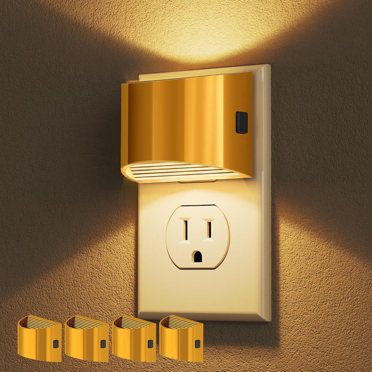 DORESshop Night Light, Night Lights Plug into Wall, Adjustable, 3000K | 3 Level Brightness Adjustable Night Light, Dusk to Dawn Sensor, Nightlights for Adults, Bedroom, Bathroom, Hallway, 2 packs