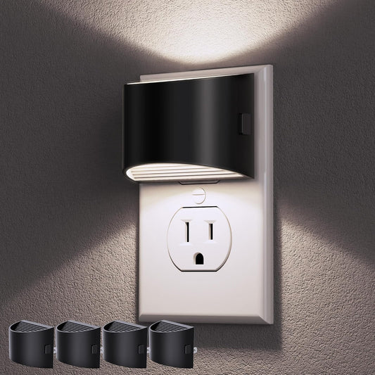 DORESshop Night Light, Night Lights Plug into Wall, Adjustable, 3000K | 3 Level Brightness Adjustable Night Light, Dusk to Dawn Sensor, Nightlights for Adults, Bedroom, Bathroom, Hallway, 2 packs