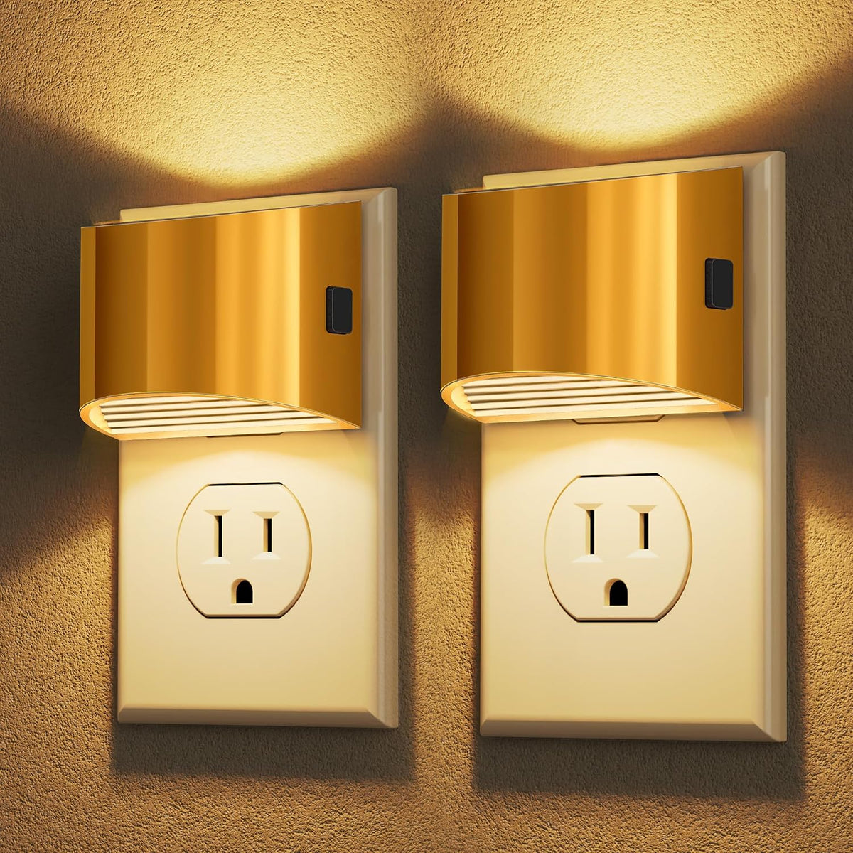 DORESshop Night Light, Night Lights Plug into Wall, Adjustable, 3000K | 3 Level Brightness Adjustable Night Light, Dusk to Dawn Sensor, Nightlights for Adults, Bedroom, Bathroom, Hallway, 2 packs
