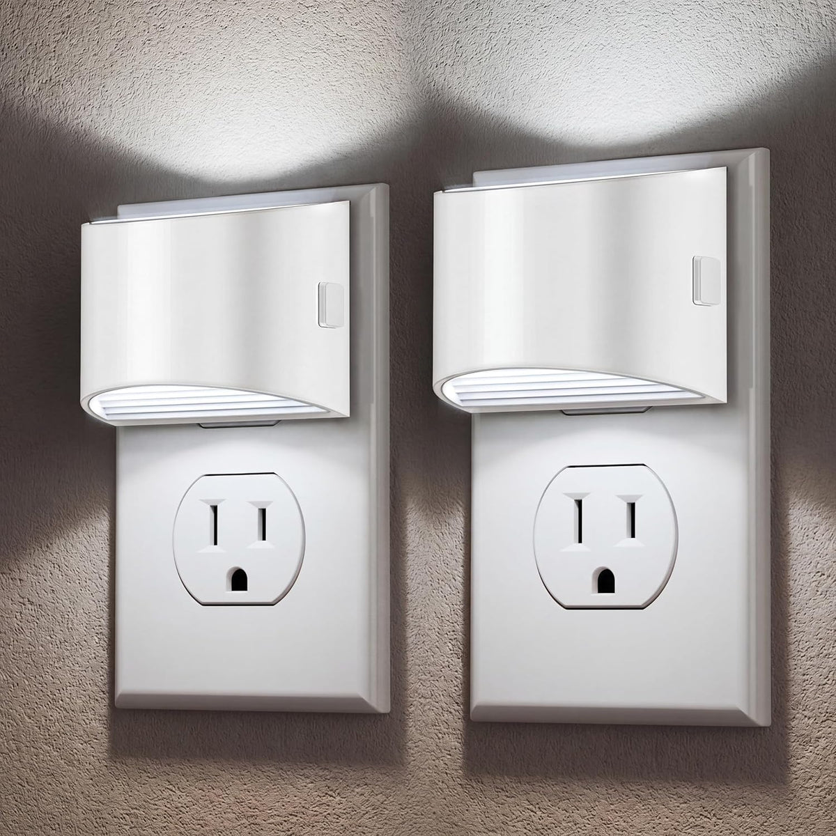DORESshop Night Light, Night Lights Plug into Wall, Adjustable, 3000K | 3 Level Brightness Adjustable Night Light, Dusk to Dawn Sensor, Nightlights for Adults, Bedroom, Bathroom, Hallway, 2 packs