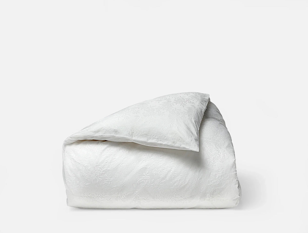 Heirloom Organic Sateen Jacquard Duvet Cover
