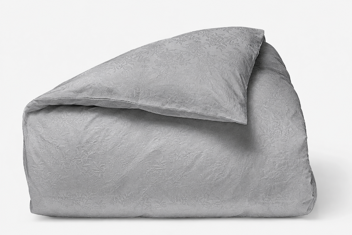 Heirloom Organic Sateen Jacquard Duvet Cover